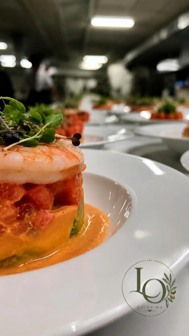 Ceviche emplatado para un servicio