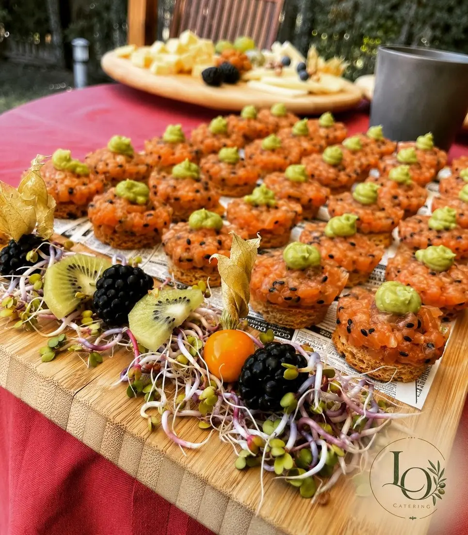 Bocados de cóctel presentados para un evento